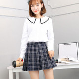 2017 harajuku skirts womens korean summer style new plaid pleated skirt rock kawaii high waist fashion women clothing