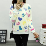 2017 Harajuku Panda beautiful Harajuku women fashion winter flannel high quality sweater cute printing sweater