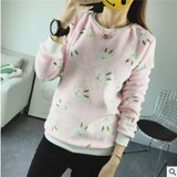 2017 Harajuku Panda beautiful Harajuku women fashion winter flannel high quality sweater cute printing sweater