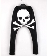 2017 Harajuku Korean Casual Fashion Skull Drop Crotch Printed Mens Baggy Pants Punk Cool Harem Sweatpants Men Hot Pants Trousers