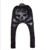 2017 Harajuku Korean Casual Fashion Skull Drop Crotch Printed Mens Baggy Pants Punk Cool Harem Sweatpants Men Hot Pants Trousers