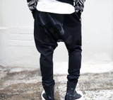 2017 Harajuku Korean Casual Fashion Skull Drop Crotch Printed Mens Baggy Pants Punk Cool Harem Sweatpants Men Hot Pants Trousers