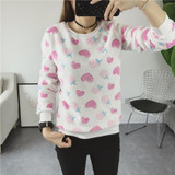 2017 Harajuku Cute panda harajuku hoody sweatshirt for Women Fashion spring winter high quality Flannel pullover tops