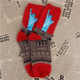 2017 Harajuku Design Graffiti Unisex Socks Fashion Mural Art Cotton Socks Painting Character Pattern Socks for Women Men
