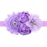 2017 Hair Bands Accessories Lovely Kids Girls Lace Sunflower Two Rose Flowers Pearl Rhinestone Hairband Headband