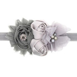 2017 Hair Bands Accessories Lovely Kids Girls Lace Sunflower Two Rose Flowers Pearl Rhinestone Hairband Headband