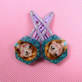 2017 Girls 2pcs/lot Elsa &amp; Anna Princess Headwear Hair Claws Fashion Cartoon Accessories Clip Hairpins Hairclips