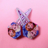2017 Girls 2pcs/lot Elsa &amp; Anna Princess Headwear Hair Claws Fashion Cartoon Accessories Clip Hairpins Hairclips