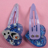 2017 Girls 2pcs/lot Elsa &amp; Anna Princess Headwear Hair Claws Fashion Cartoon Accessories Clip Hairpins Hairclips