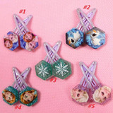 2017 Girls 2pcs/lot Elsa &amp; Anna Princess Headwear Hair Claws Fashion Cartoon Accessories Clip Hairpins Hairclips
