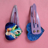 2017 Girls 2pcs/lot Elsa &amp; Anna Princess Headwear Hair Claws Fashion Cartoon Accessories Clip Hairpins Hairclips