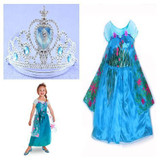 2017 girl dress Elsa Anna princess dress costume kids party dresses summer children cosplay dress fantasia infantil Vestido
