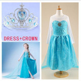 2017 girl dress Elsa Anna princess dress costume kids party dresses summer children cosplay dress fantasia infantil Vestido