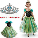2017 girl dress Elsa Anna princess dress costume kids party dresses summer children cosplay dress fantasia infantil Vestido