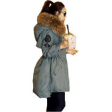 2017 Fur Winter Jacket Women White Duck Parka Jackets Natural Raccoon Fur Collar Female Winter Coat Women Parkas CC054
