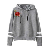 2017 Fsdhion Autumn Winter Fleece Floral Embroidery Harajuku Print Pullover Thick Loose Women Hoodies Sweatshirts Female Casual