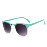 2017 FONHCOO Vintage retro Sunglasses women half-frame party glasses men Resin lens UV400 rays Hot Sun Glasses oculos de sol