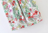 2017 Flower print Wide Leg Pants With Sashes Woman Vintage High waist Floral Ankle Length Trousers Femme Casual loose Pants