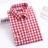 Brand Casual Plaid Women Shirts Blouses Ladies Collar Tops Plus Size Blusas Femininas Red Long sleeve Plaid Shirts Women 2016