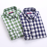 Brand Casual Plaid Women Shirts Blouses Ladies Collar Tops Plus Size Blusas Femininas Red Long sleeve Plaid Shirts Women 2016