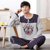 Brand Autumn 100% Cotton Long Sleeve Men Sleepwear Masculine Pyjamas Sexy Striped Men's Pajama Sets Lounge Casual Home Clothing Brand Autumn 100% Cotton Long Sleeve Men Sleepwear Masculine Pyjamas Sexy Striped Men's Pajama Sets Lounge Casual Home Clothing