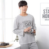 Brand Autumn 100% Cotton Long Sleeve Men Sleepwear Masculine Pyjamas Sexy Striped Men's Pajama Sets Lounge Casual Home Clothing Brand Autumn 100% Cotton Long Sleeve Men Sleepwear Masculine Pyjamas Sexy Striped Men's Pajama Sets Lounge Casual Home Clothing