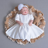 Brand 3pcs Bbay Girls Dresses With Hat Baby Girl 1 Year Birthday Clothes Baptism Lace Christening Ball Gown RBF174001