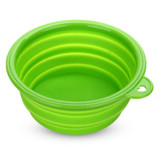 Bowl Feeder Foldable Silicone green for Dog Cat Pet