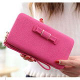 Bowknot Style Women Wallets South Korea Trend Female Long Wallet Fashion Leisure Purse Feminina Carteira Free Shipping LP210Z Bowknot Style Women Wallets South Korea Trend Female Long Wallet Fashion Leisure Purse Feminina Carteira Free Shipping LP210Z