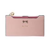 Bow-knot Wallet Women PU Leather Purse Long Zipper Elegant Ladies Purse Slim Card Holders Purses Pink Wallet Carteira Feminina