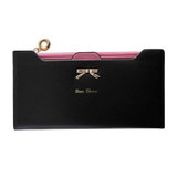 Bow-knot Wallet Women PU Leather Purse Long Zipper Elegant Ladies Purse Slim Card Holders Purses Pink Wallet Carteira Feminina
