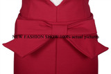 Bow High Waist Pencil Skirt Black Red Knee Length Spring 2018 Women Skirts Casual Tight Womens Bodycon Skirt Plus Size Saia