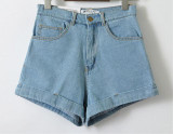 Bothwinner High Waist Denim Shorts for Women 2017 Brand Style Shorts Jeans Women Denim Shorts Feminino Slim Hip Plus Size