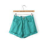 Bothwinner High Waist Denim Shorts for Women 2017 Brand Style Shorts Jeans Women Denim Shorts Feminino Slim Hip Plus Size
