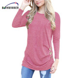 Bothwinner Blusas 2017 Fashion Women Long Sleeve Women Knitted Blouse Casual Tunic Tee Shirts Jumper Tops Poleras Mujer