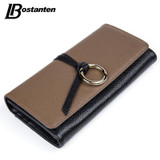 BOSTANTEN Hasp Genuine Leather Women Wallets Long Ladies Purse Coins Brand Designer Clutch Wallet Money Bag Female Card Holder