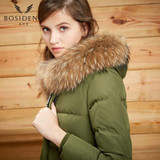 BOSIDENG New Women Hooded Down Coat Winter Thick Warm Duck Down Jacket Long Real Fur Collar Down Parka Fashion B1601318