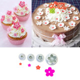 2016 Hot Sale 4Pcs/Set Plum Flower Plunger Fondant Mold Cutter Sugarcraft Cake tools Decorating Christmas Cake Decorating Tools