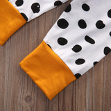 2016 Hot Newborn Baby Boy Girl Polka Dot Clothing Set Baby Boy Girls Outfits Tops T-shirt+Long Pants Hat 3PCS Clothes Set