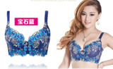 2016 Hot Fashion Women Sexy Bra Underwear 32-38 A-D Lace Push Up Deep V Bra Women Embroidery Plus Size Bra Women Sexy Bra