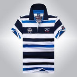 2016 High Quality Tops&Tees Men's Tace Shark Polo Shirts fashion Style Summer Striped Shark brand short sleeve polos shirts  903