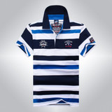 2016 High Quality Tops&Tees Men's Tace Shark Polo Shirts fashion Style Summer Striped Shark brand short sleeve polos shirts  903