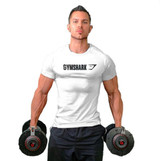 2016 Gymshark cotton camisetas  camisa masculina hombre t shirt Bodybuilding and fitness shirt men Muscle men's sportswear