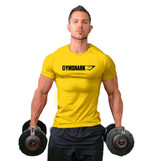 2016 Gymshark cotton camisetas  camisa masculina hombre t shirt Bodybuilding and fitness shirt men Muscle men's sportswear