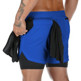 2020 Summer Running Shorts Men 2 in 1 Sports Jogging Fitness Shorts Training Quick Dry Mens Gym Men Shorts Sport Gym Short Pants