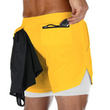 2020 Summer Running Shorts Men 2 in 1 Sports Jogging Fitness Shorts Training Quick Dry Mens Gym Men Shorts Sport Gym Short Pants