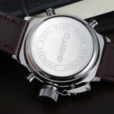 2016 GIMTO Brand Diving LED Digital Watch Men Military Sport Wrist watch Waterproof Leather Quartz Watch Clock Relogio Masculino