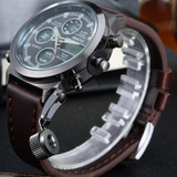 2016 GIMTO Brand Diving LED Digital Watch Men Military Sport Wrist watch Waterproof Leather Quartz Watch Clock Relogio Masculino