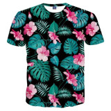 Mr.1991INC Brand T-shirt Men/Women Fashion Flowers T shirt 3d Print Birds Green Leaves Tshirt Summer Tops Tees Plus Size 3XL 4XL