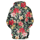 Mr.1991INC Autumn Winter Fashion Men/women Hoodies With Cap Print Red Flowers Green Leaves 3d Hooded Sweatshirts Hoody Tracksuit